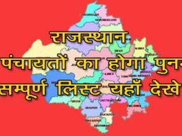 Rajasthan Panchayat Punargathan List
