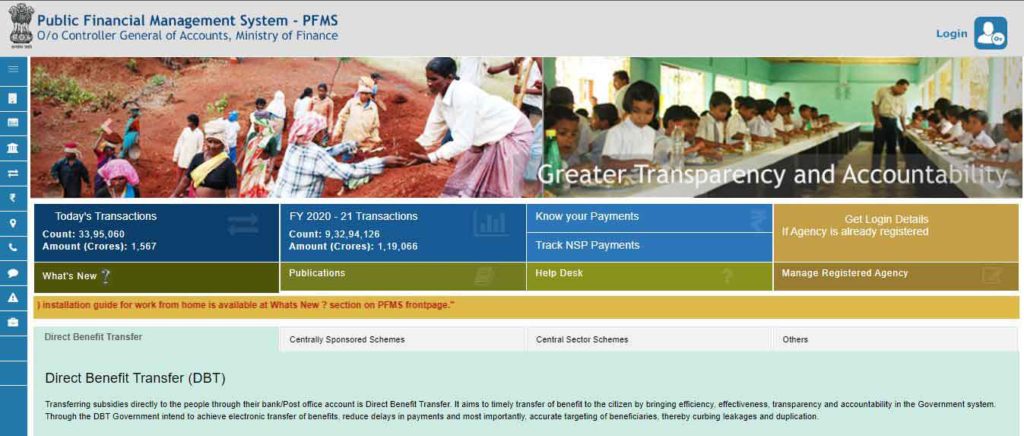 Public Financial Management System PFMS