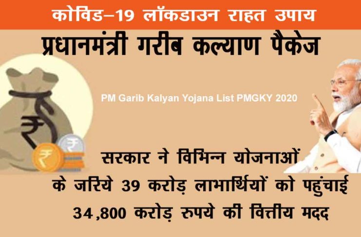 PM Garib Kalyan Yojana List PMGKY 2020
