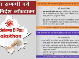 राजस्थान यात्रा ई-पास नये नियम