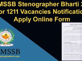 RSMSSB Stenographer Bharti 2020 Vacancy, Salary, Exam Dates and Other details in Hindi
