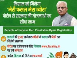 Benefits of Haryana Meri Fasal Mera Byora Registration