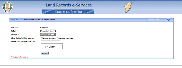 Step 3 To Apply For Patta Chitta Online in Tamilnadu